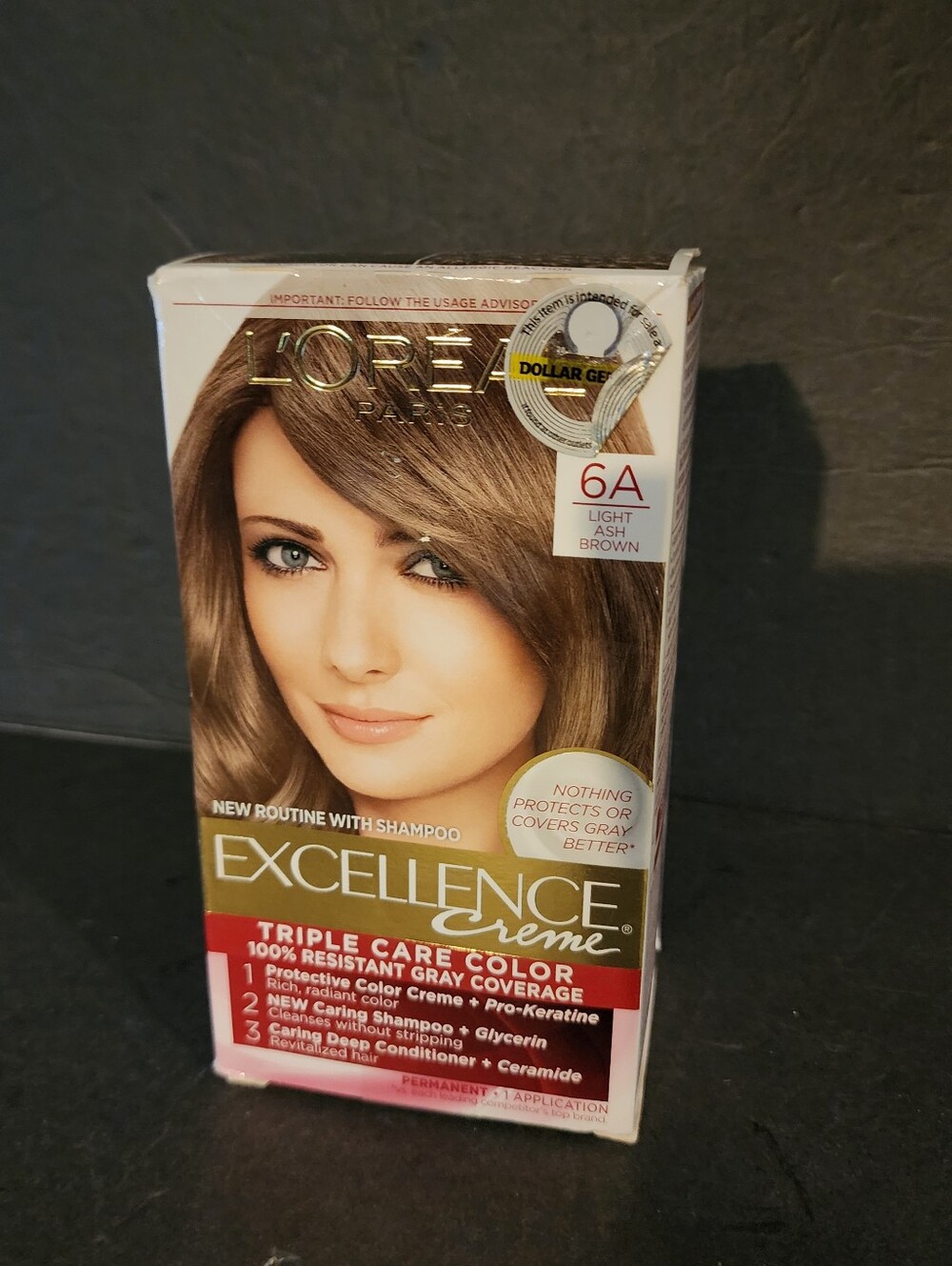 L'Oreal Paris Excellence Crème 6A Light Ash Brown Permanent Hair Dye Triple New
